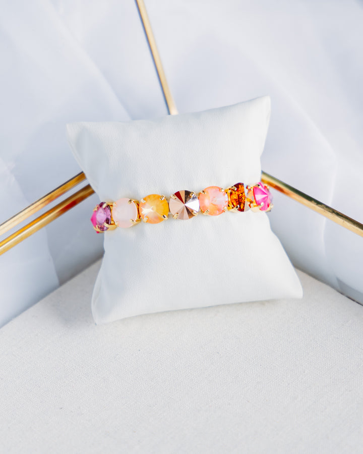 TOVA: (B7077CCO-M) Croatia Stretch Bracelet Candy Crush Opal