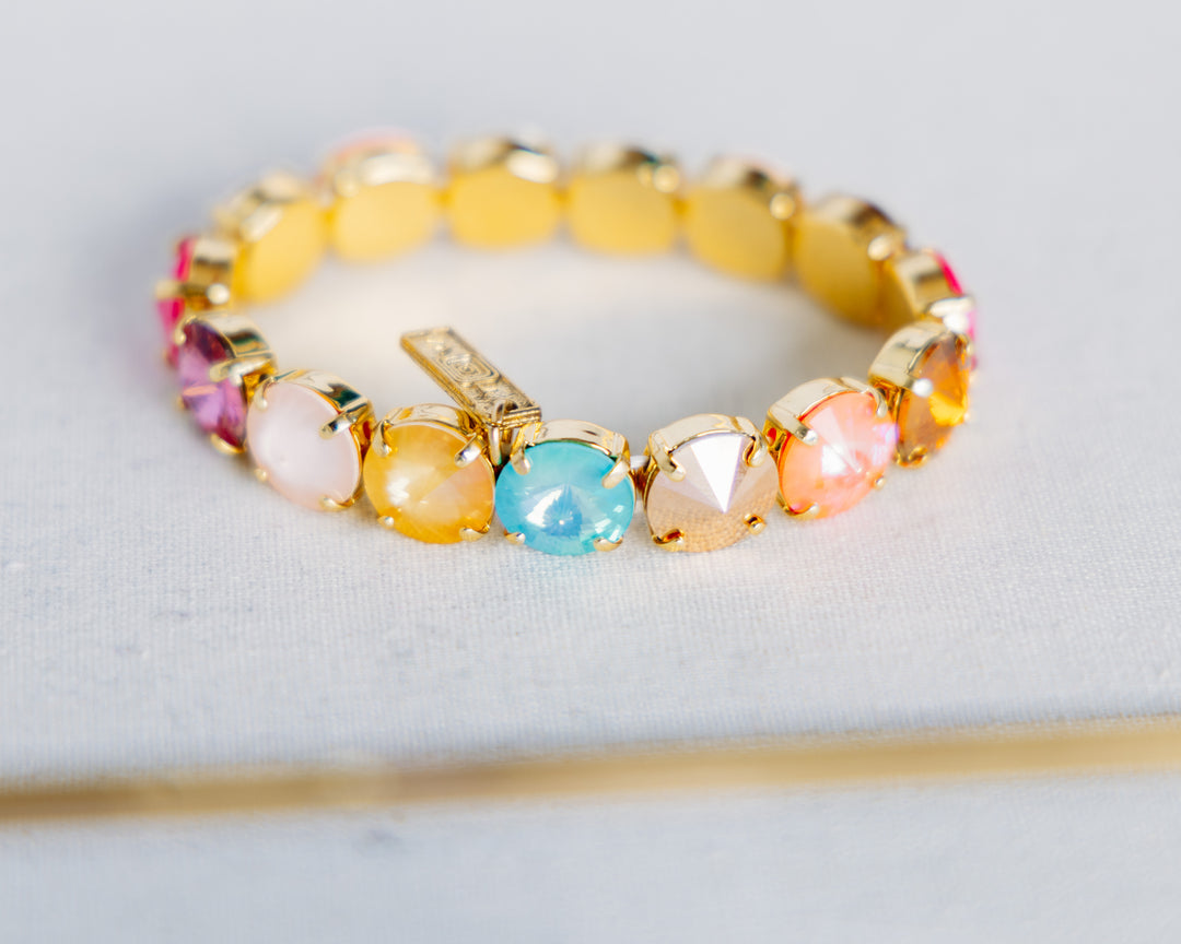 TOVA: (B7077CCO-M) Croatia Stretch Bracelet Candy Crush Opal