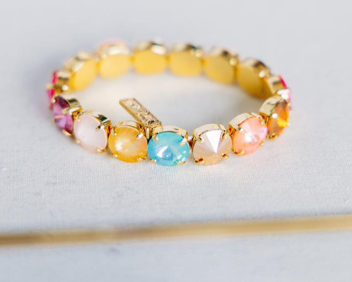 TOVA: (B7077CCO-M) Croatia Stretch Bracelet Candy Crush Opal