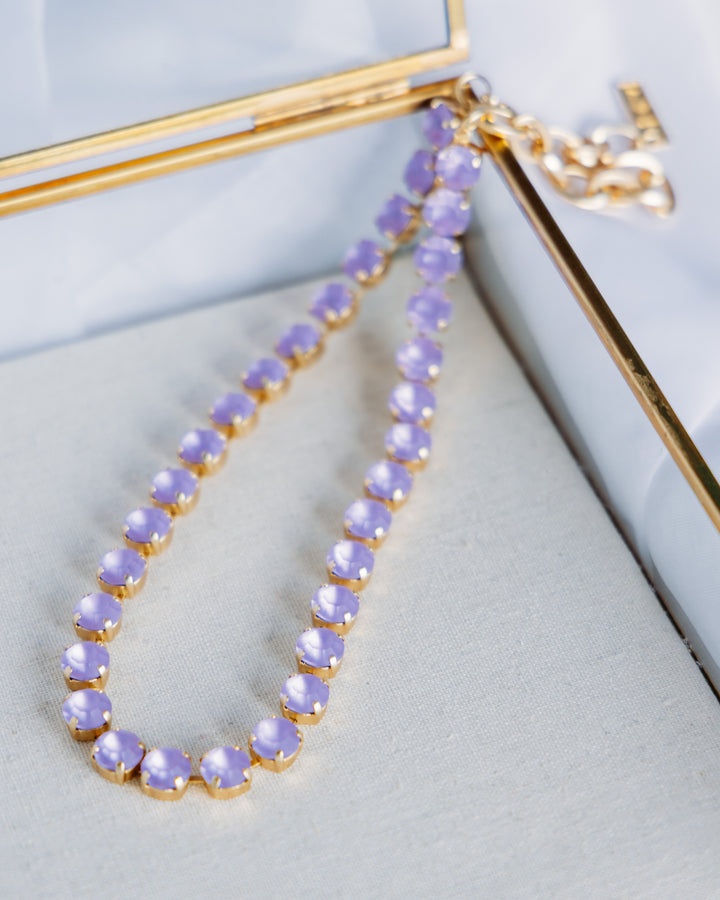 TOVA: (N5715VM) Oakland Necklace Violet Matt