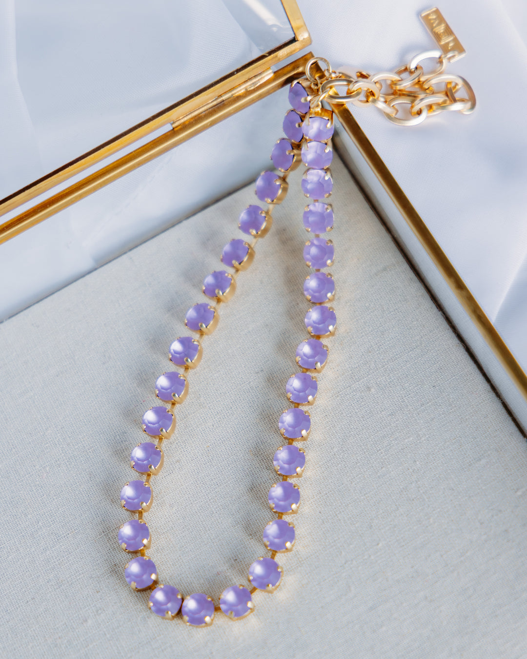 TOVA: (N5715VM) Oakland Necklace Violet Matt