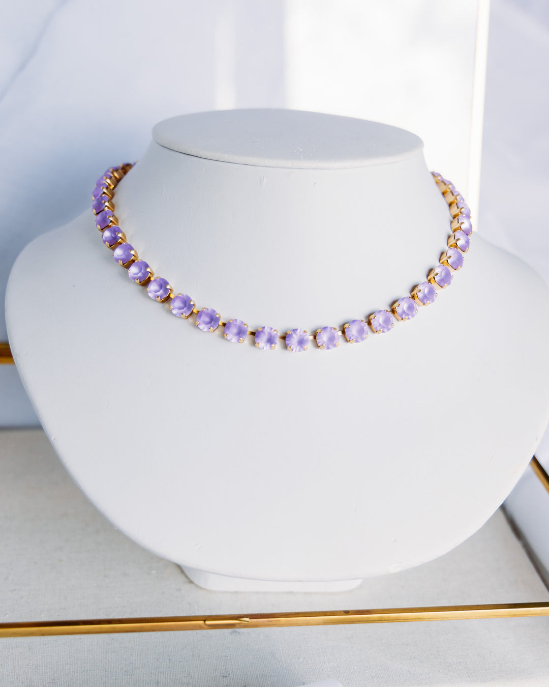 TOVA: (N5715VM) Oakland Necklace Violet Matt