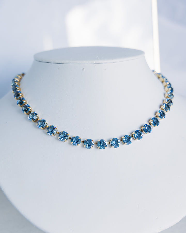 TOVA: ( N5715LSUN) Oakland Necklace Fairy Dust / Light Sapphire Unfoiled