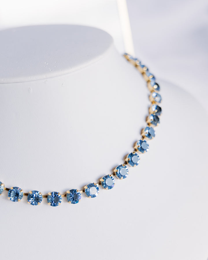 TOVA: ( N5715LSUN) Oakland Necklace Fairy Dust / Light Sapphire Unfoiled