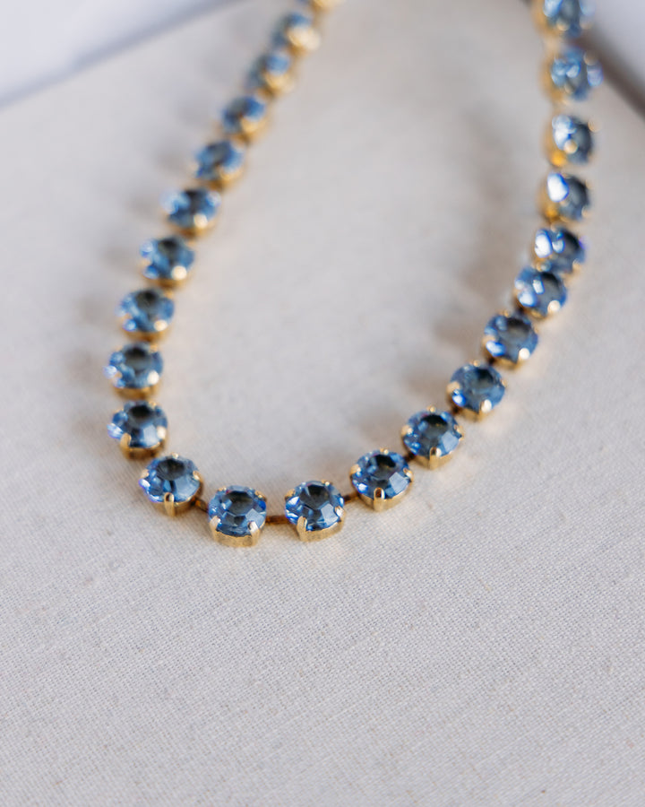 TOVA: ( N5715LSUN) Oakland Necklace Fairy Dust / Light Sapphire Unfoiled