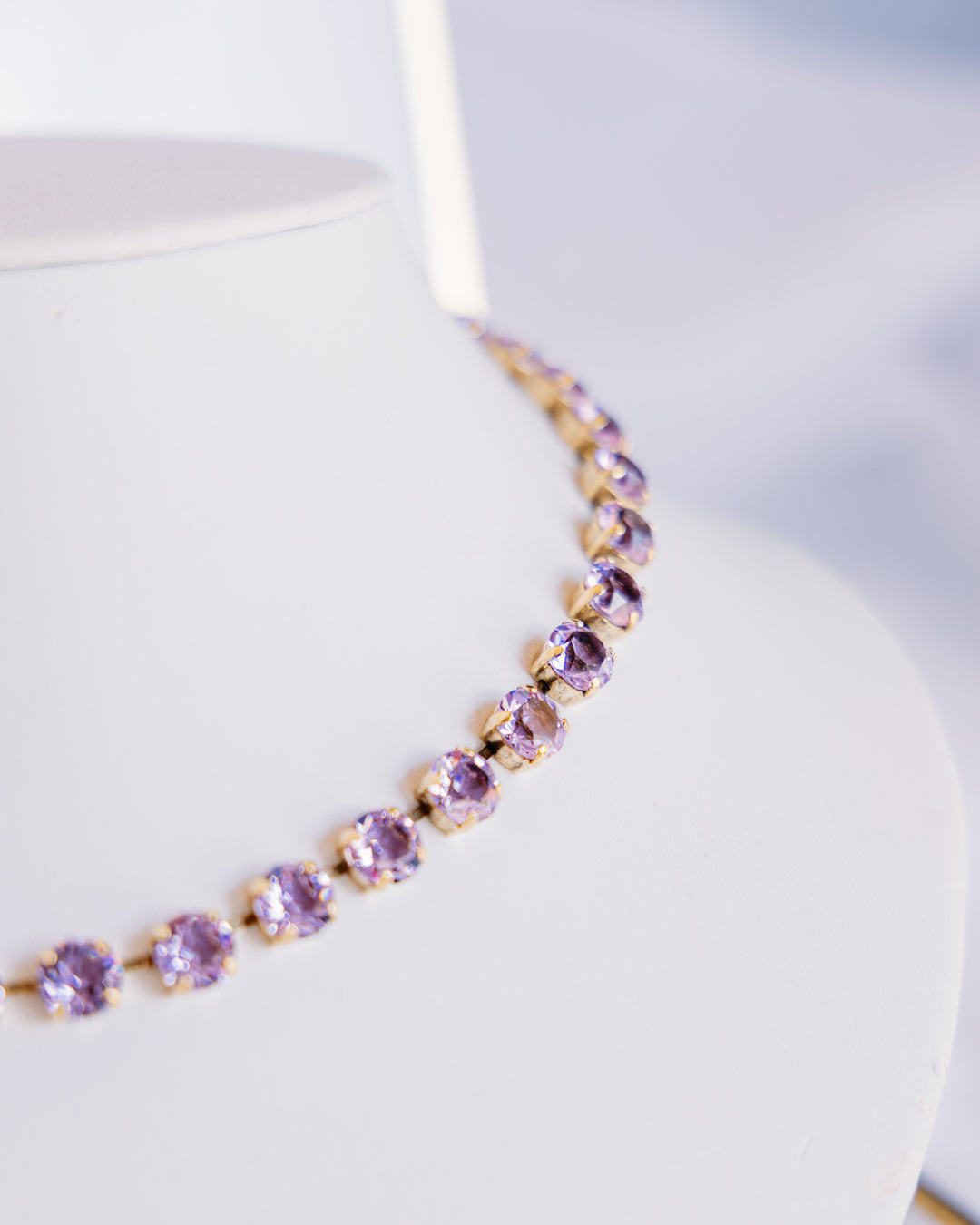 TOVA: (N5715VUN) Oakland Necklace Fairy Dust / Unfoiled Violet