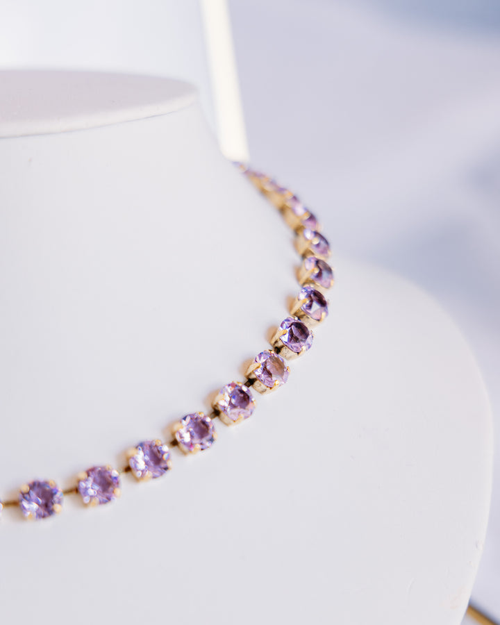 TOVA: (N5715VUN) Oakland Necklace Fairy Dust / Unfoiled Violet