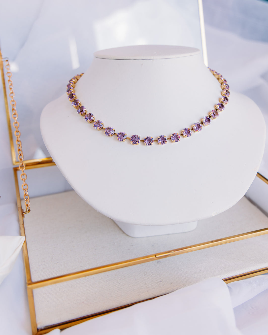 TOVA: (N5715VUN) Oakland Necklace Fairy Dust / Unfoiled Violet