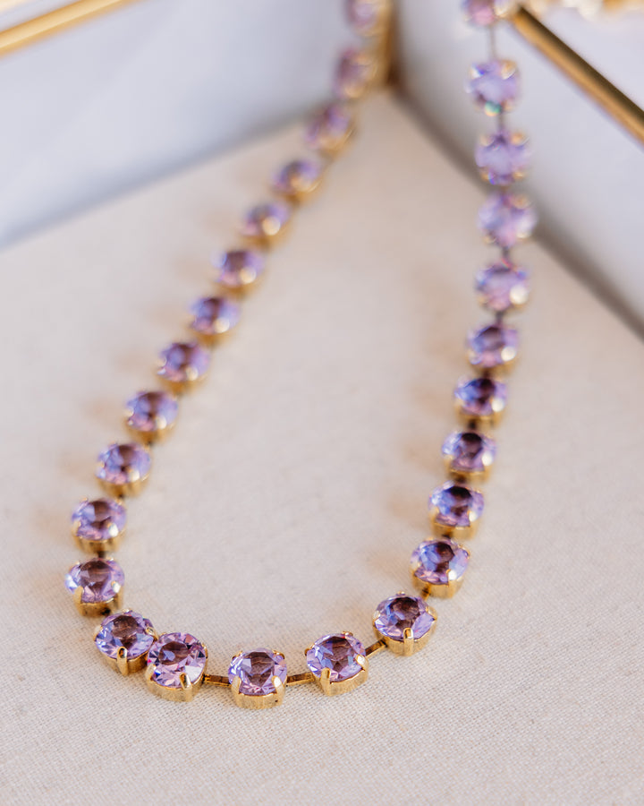 TOVA: (N5715VUN) Oakland Necklace Fairy Dust / Unfoiled Violet