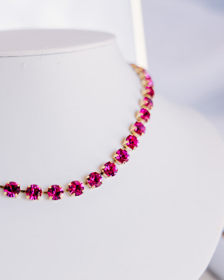 TOVA: (N5715DRG) Oakland Necklace Dark Rose Glimmer