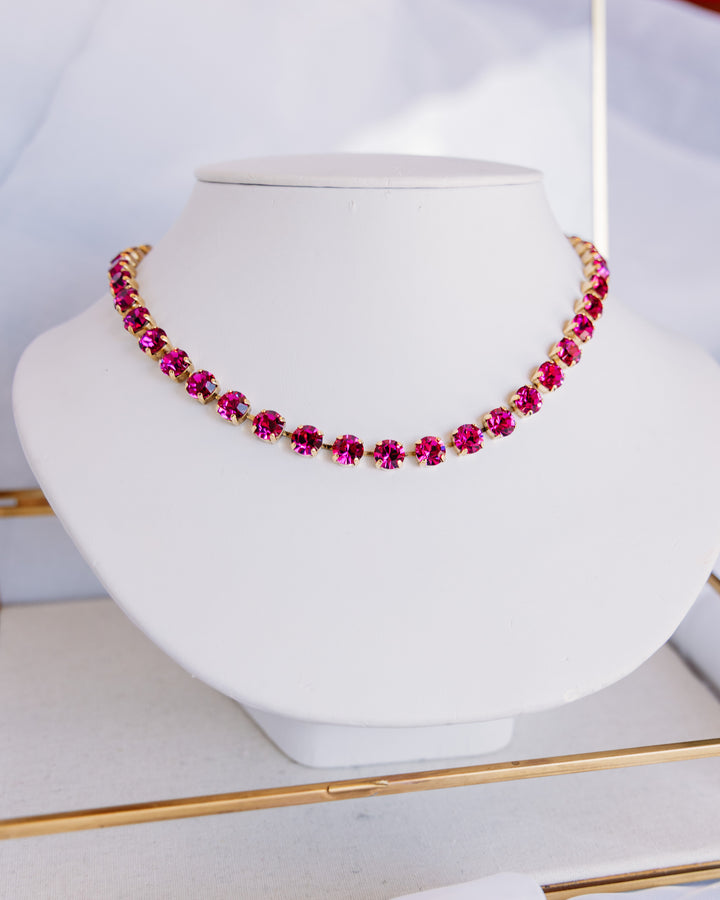 TOVA: (N5715DRG) Oakland Necklace Dark Rose Glimmer
