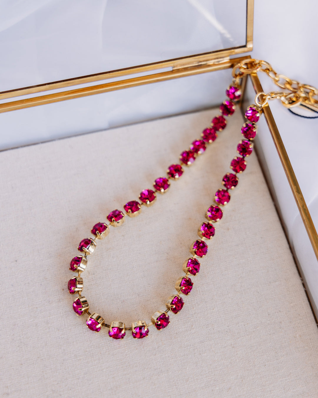TOVA: (N5715DRG) Oakland Necklace Dark Rose Glimmer