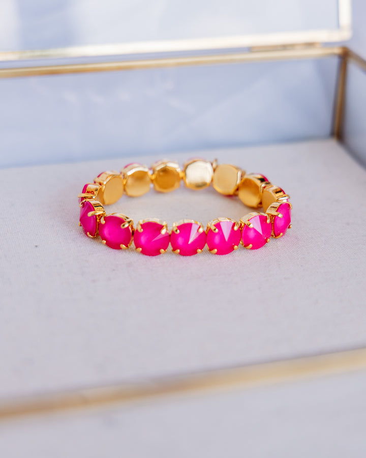TOVA: (B7077UO-M) Croatia Stretch Bracelet Ultra Orchid