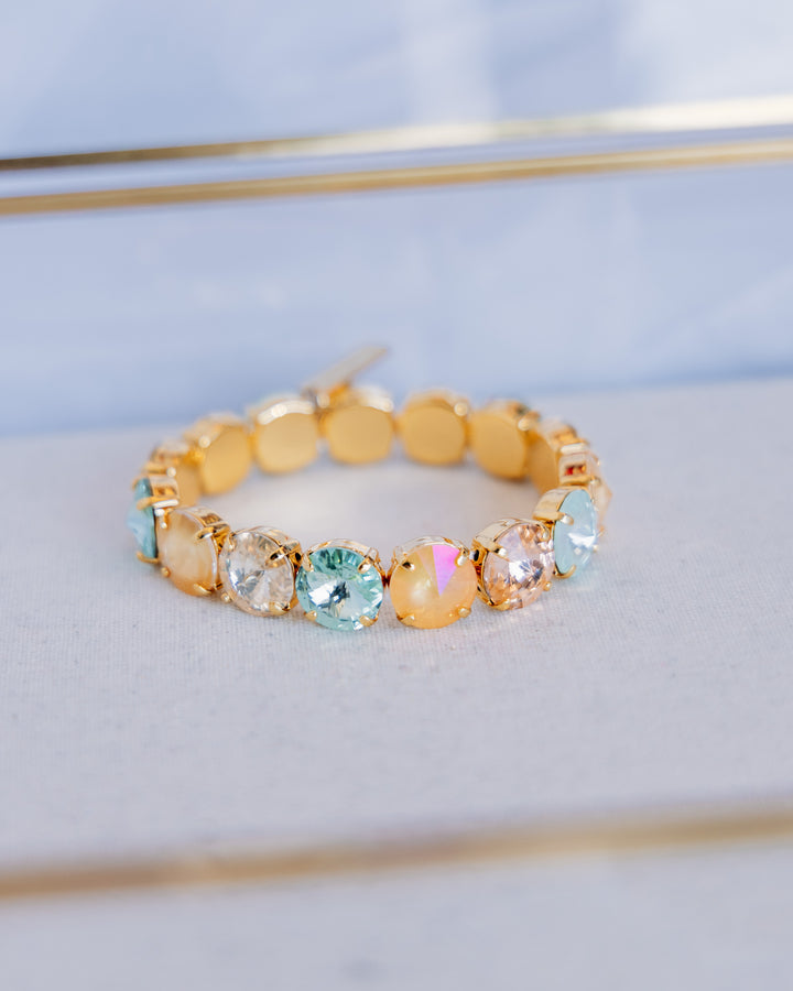 TOVA: (B7077AQCHA) Croatia Stretch Bracelet Aqua Champagne