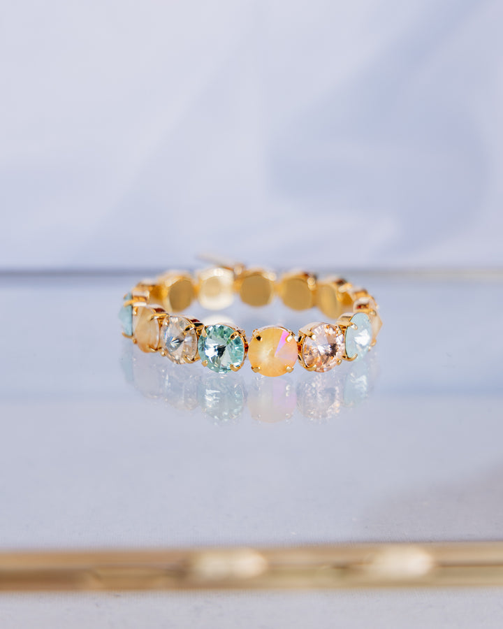 TOVA: (B7077AQCHA) Croatia Stretch Bracelet Aqua Champagne