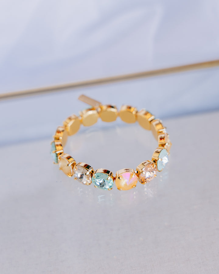 TOVA: (B7077AQCHA) Croatia Stretch Bracelet Aqua Champagne