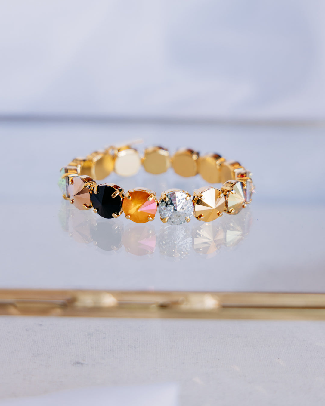 TOVA: ( B7077MM) Croatia Stretch Bracelet Mixed Metal