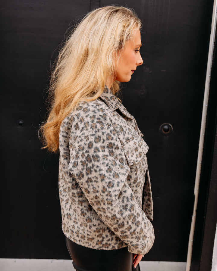 Karen Kane: Brushed Faux Fur Jacket in Leopard (3L61600)