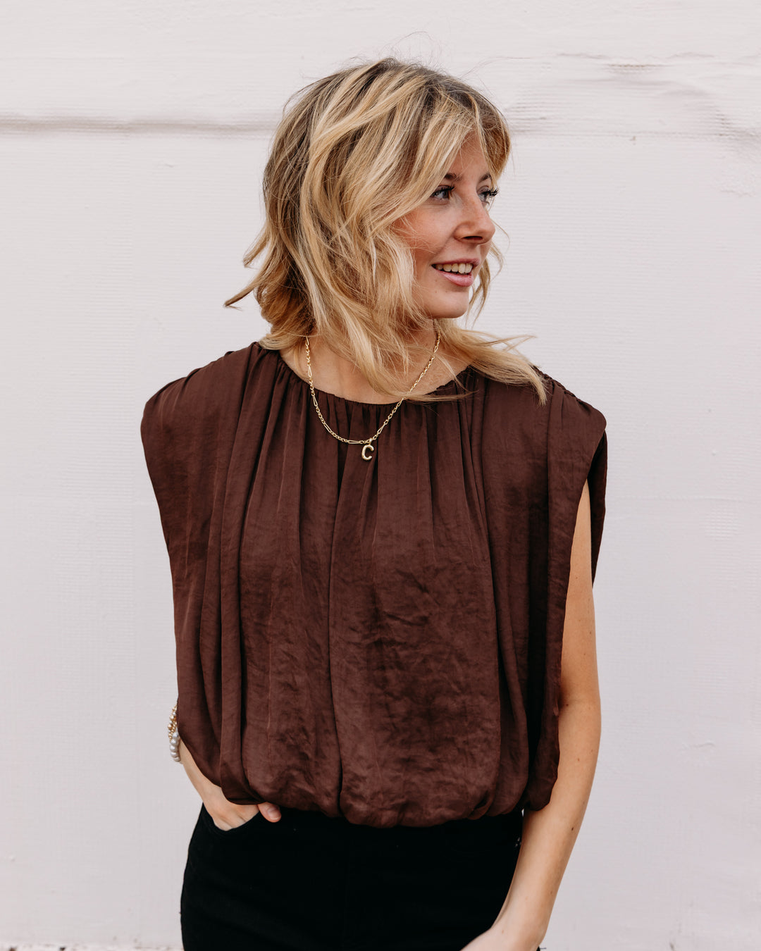 Steve Madden: Milana Top in Shaved Chocolate (BP304712)