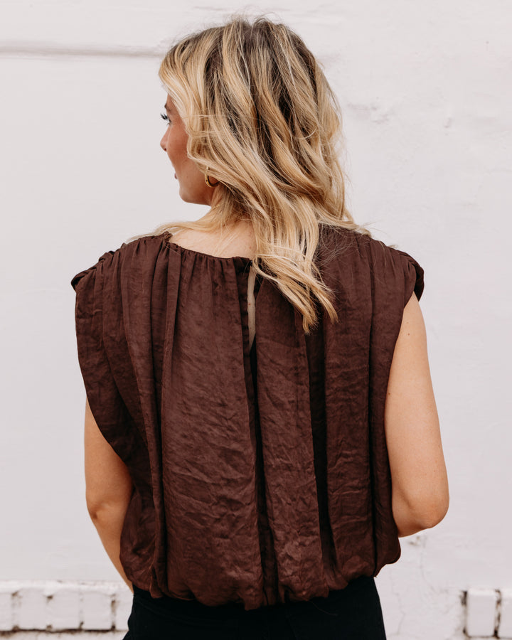Steve Madden: Milana Top in Shaved Chocolate (BP304712)
