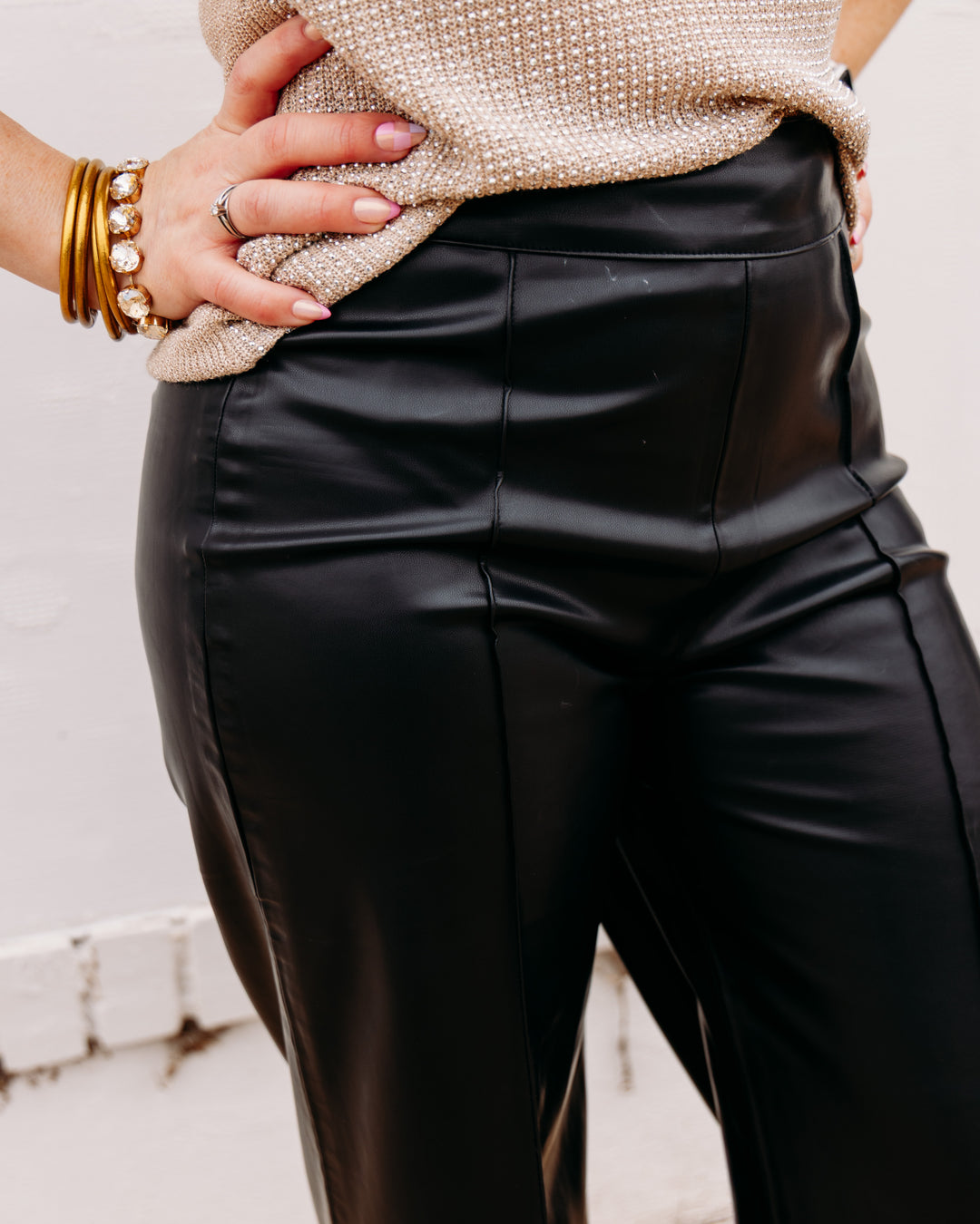 Another Love: Sparkle Leather  in Black - The Vogue Boutique