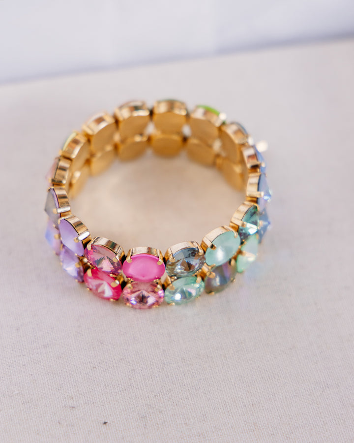Tova: (B5946FD) Olivia 2 Strand Mega Stretch Bracelet in Fairy Dust