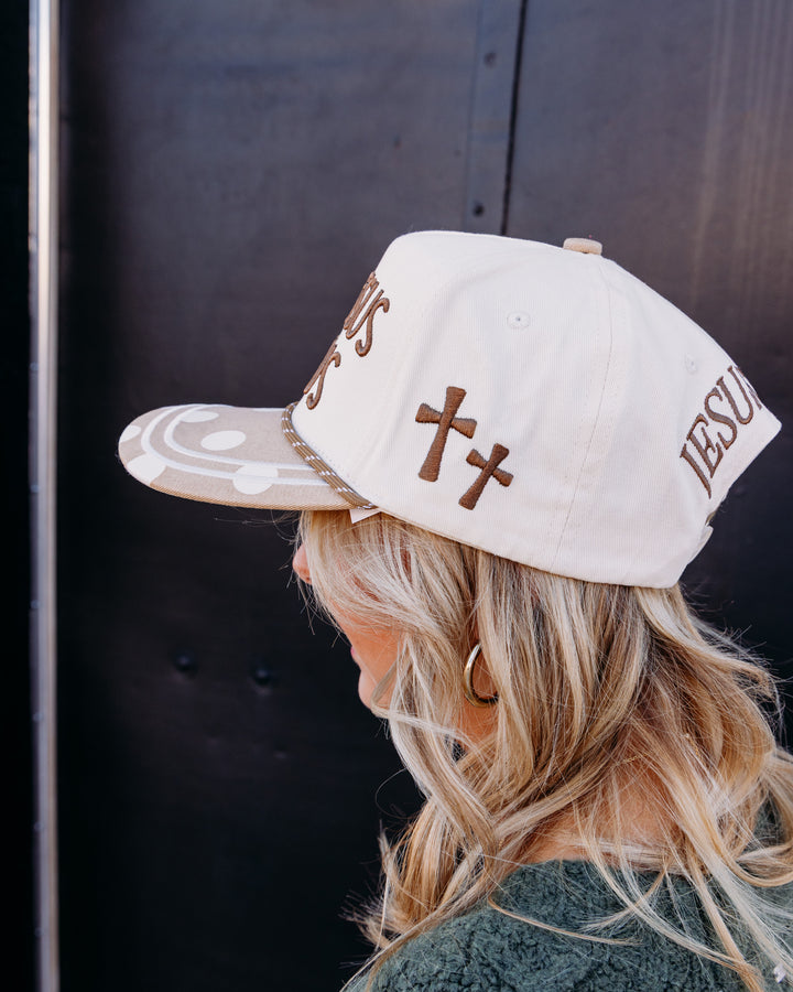 Poppy & Pine: Make Jesus Famous Hat in Brown Polka Dot