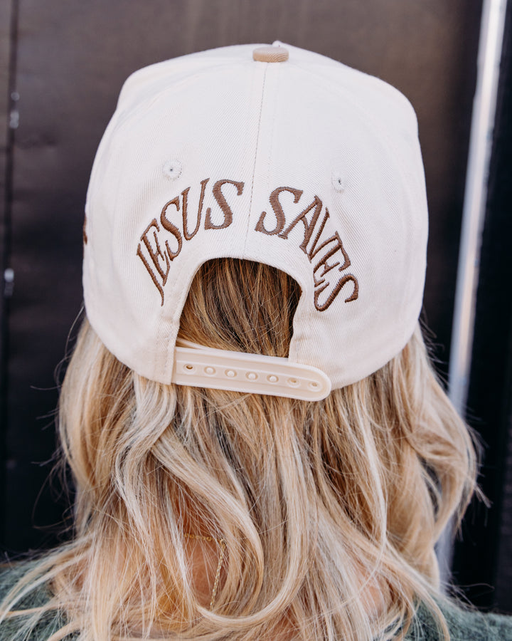 Poppy & Pine: Make Jesus Famous Hat in Brown Polka Dot