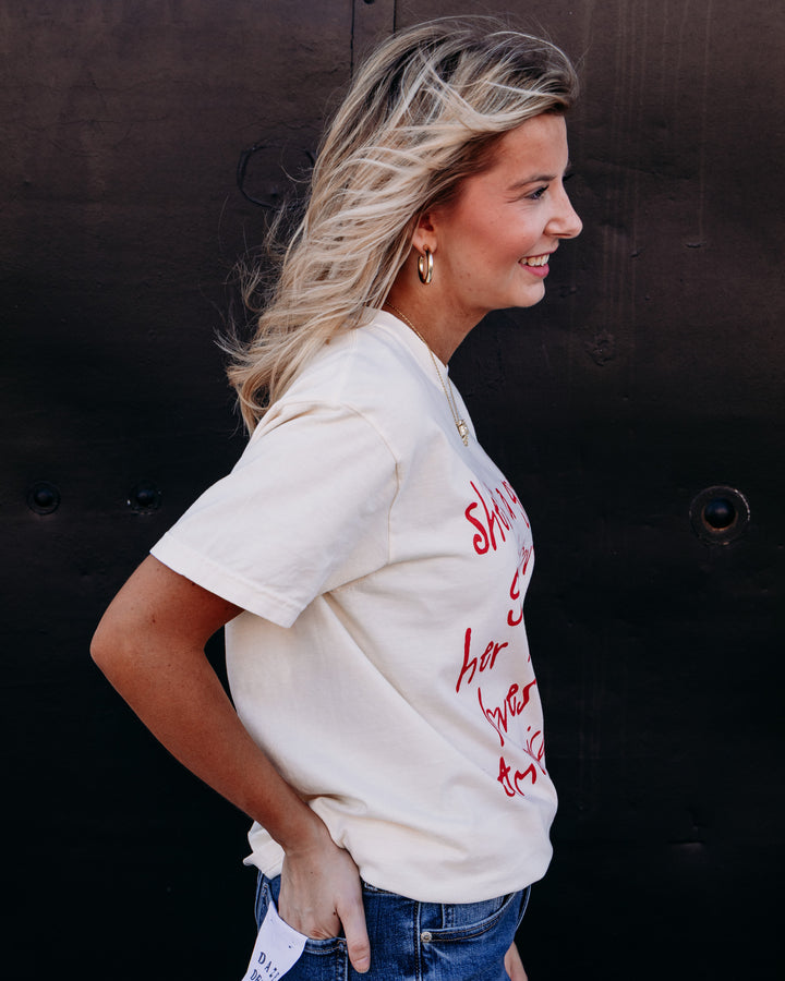 Poppy & Pine: She's a Good Girl Tee in Ivory