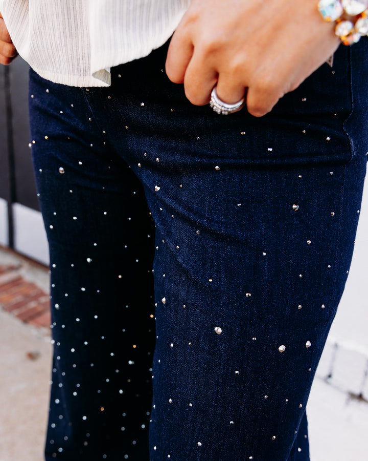 Joseph Ribkoff: Rhinestone Wide-Leg Jeans (254921W26)