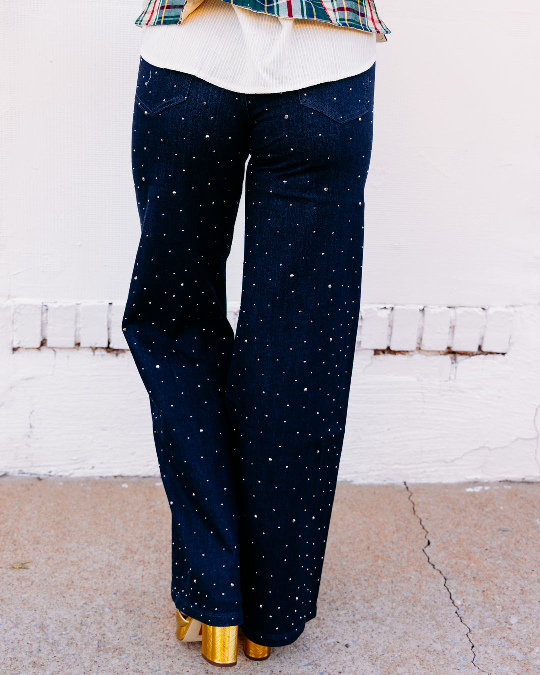 Joseph Ribkoff: Rhinestone Wide-Leg Jeans (254921W26)