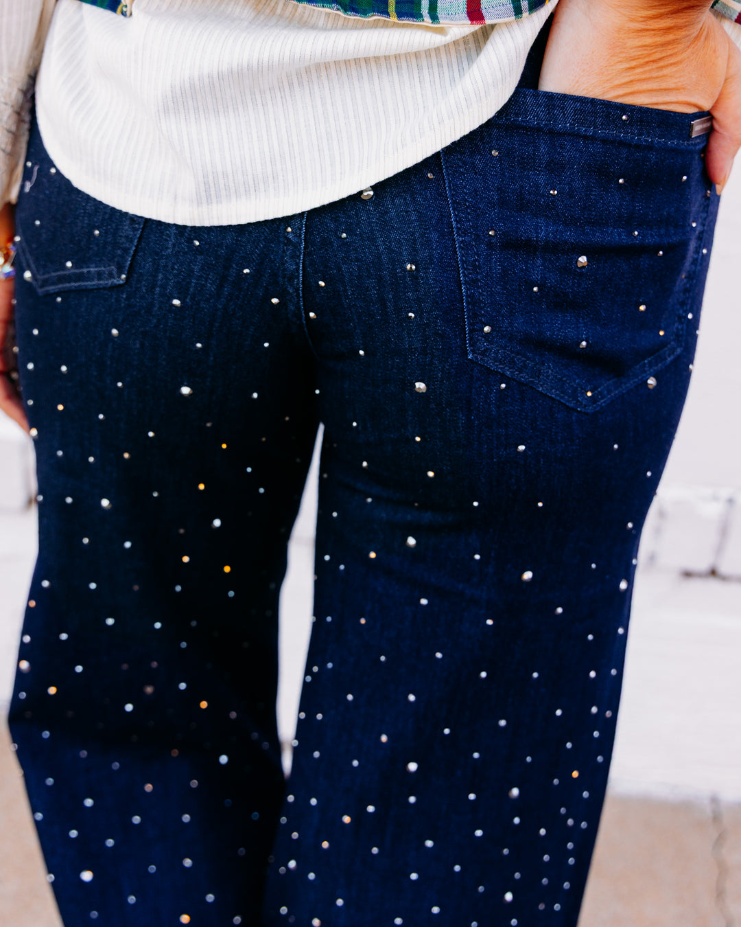 Joseph Ribkoff: Rhinestone Wide-Leg Jeans (254921W26)
