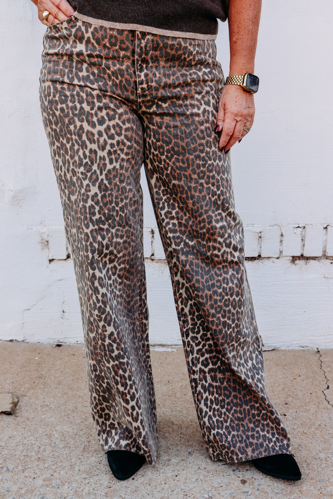 Daze: Far Out Patchpocket High Rise Wide Leg in Cool Cat (D00017191)