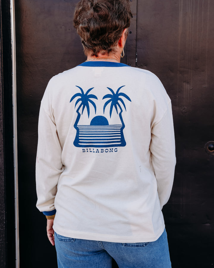 Billabong: Le Love Surf Ls Ringer in White Cap (BL001111W)