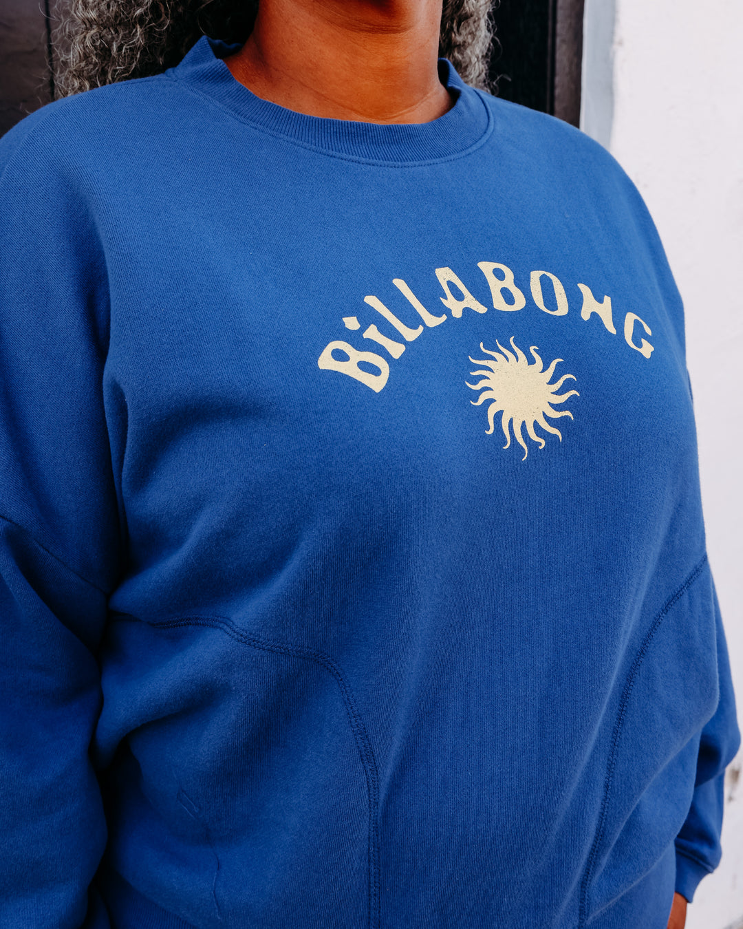 Billabong: Surf Camp Heritage Palm Crew Flc in True Navy (BL001106W)
