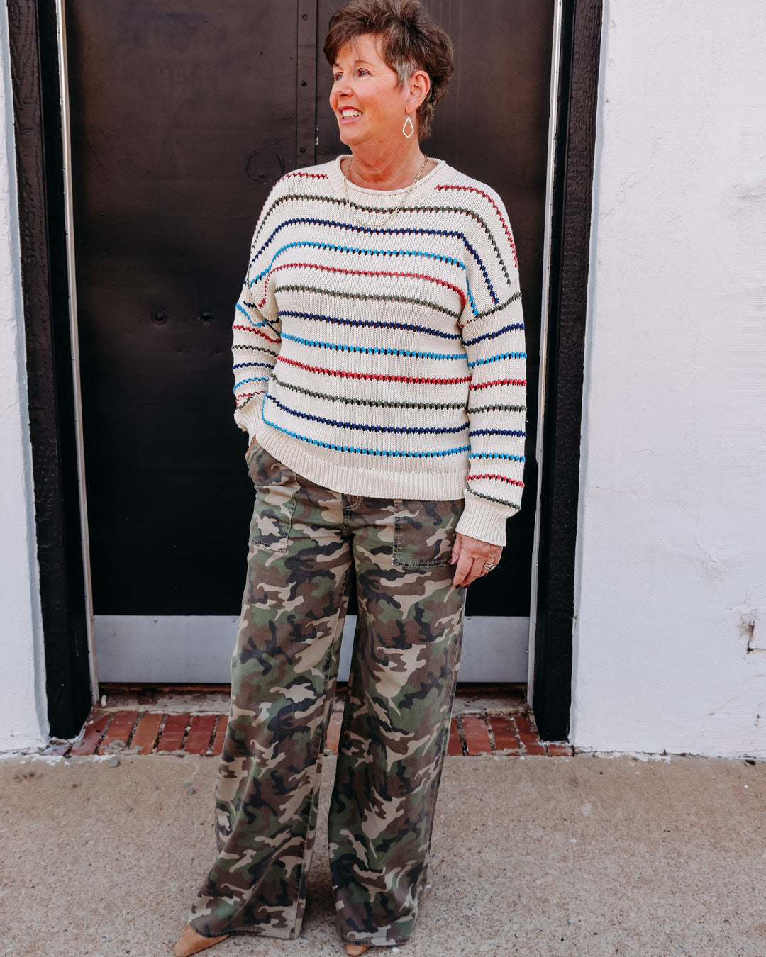 Another Love: Tala Sweater in Mosaic Stripes
