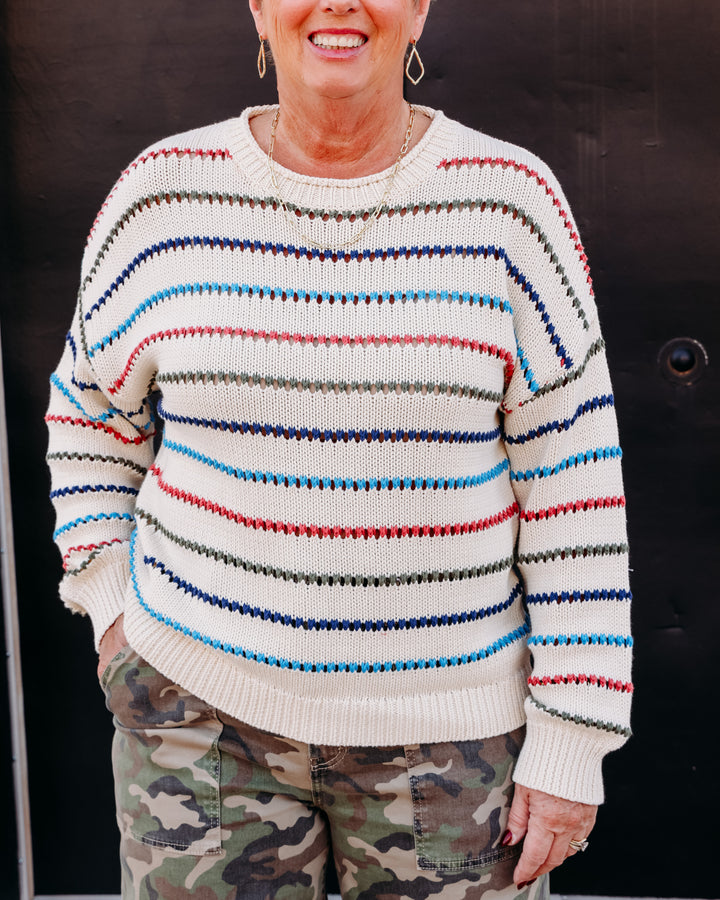 Another Love: Tala Sweater in Mosaic Stripes