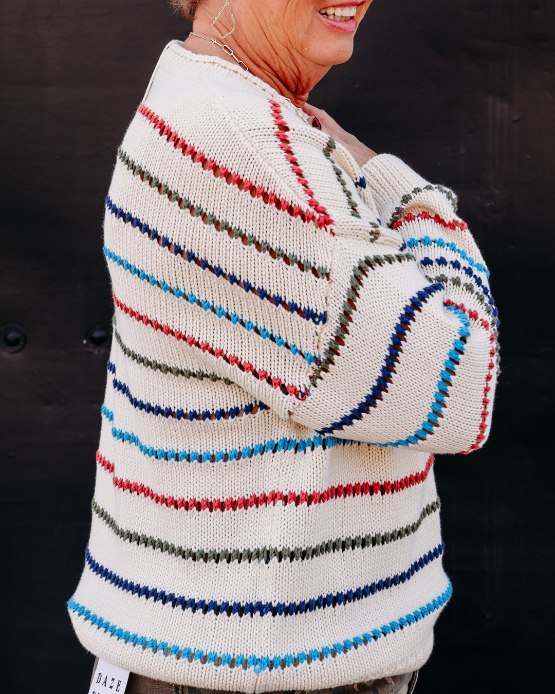 Another Love: Tala Sweater in Mosaic Stripes