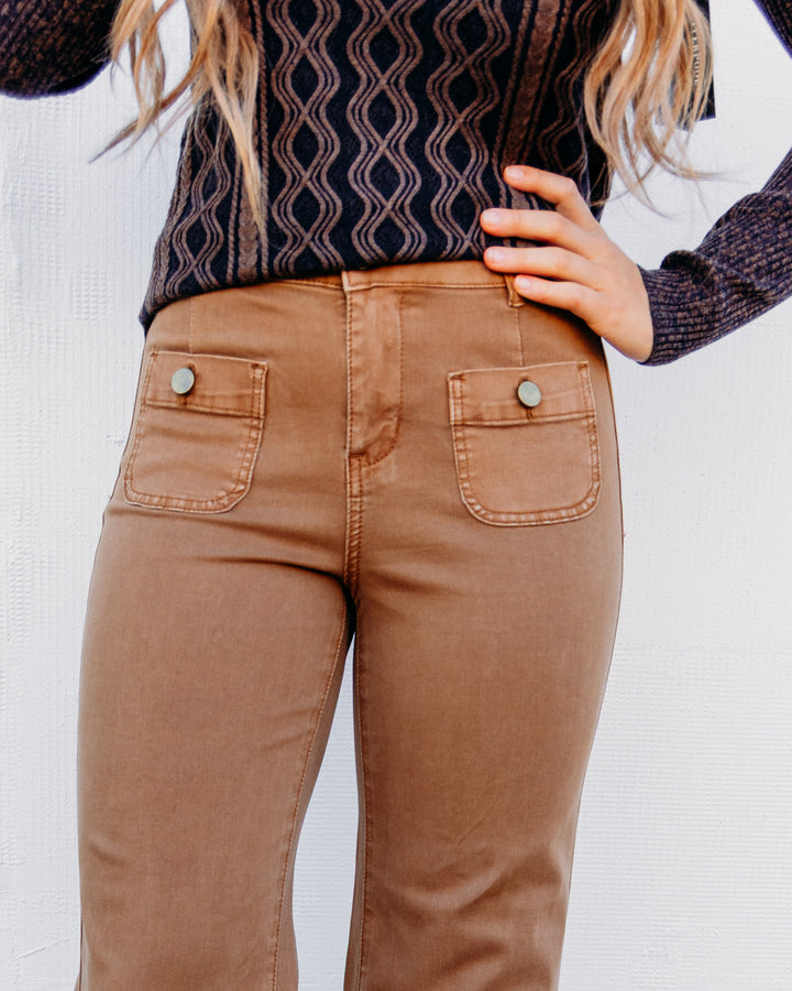 Tribal: Sophia Curvy Super Straight Ankle Denim in Hazelwood (6231O-2020W-2457)