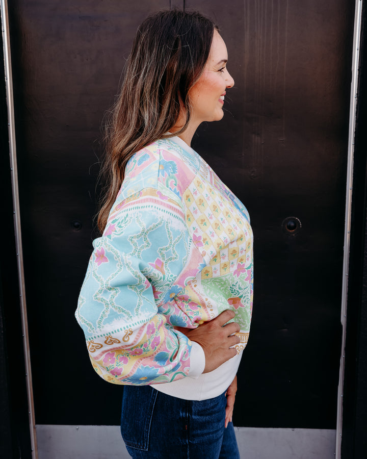Billabong: Love Crush Kendal Crew Flc in White Multi (BL001041W)