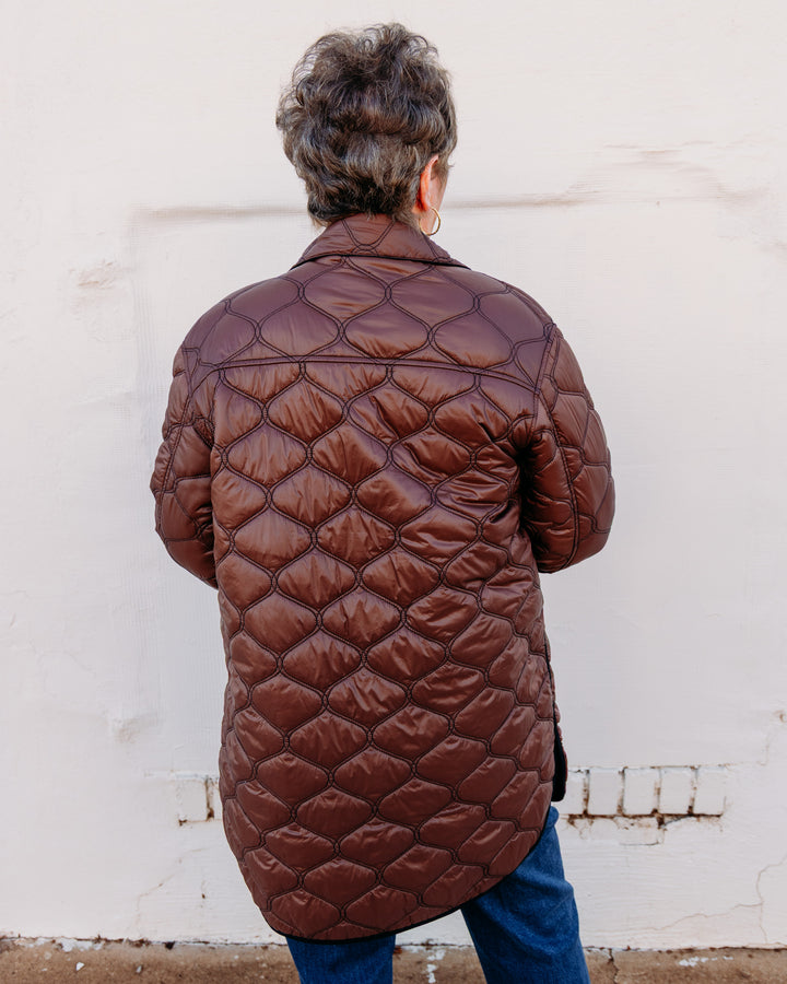 Tribal: Reversible Quilted Jacket in Brown/Black (6248O-5634-2543)
