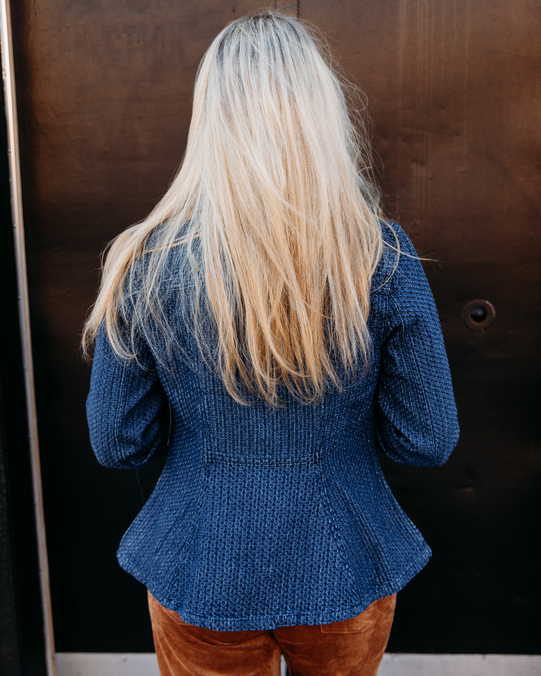 Liverpool: Fit And Flare Trucker Jacket in Blue Doris