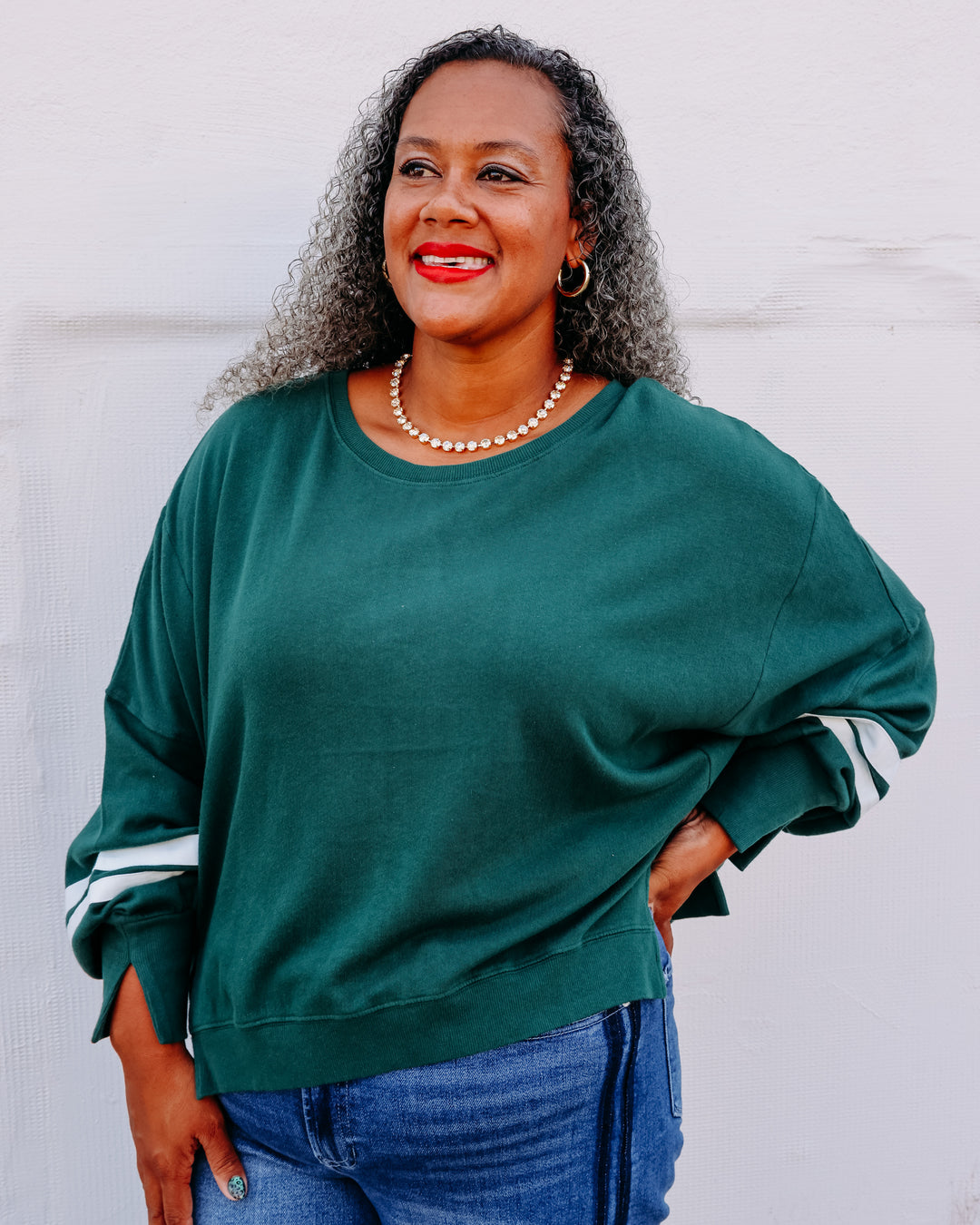 Dear John: Trenton Sweatshirt in Pineneedle DKN2214U9PDL