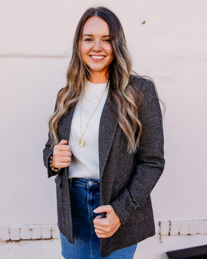 Tribal: Fancy Lined Relaxed Fit Blazer in Saddlebrown (6338O-5616-1297)