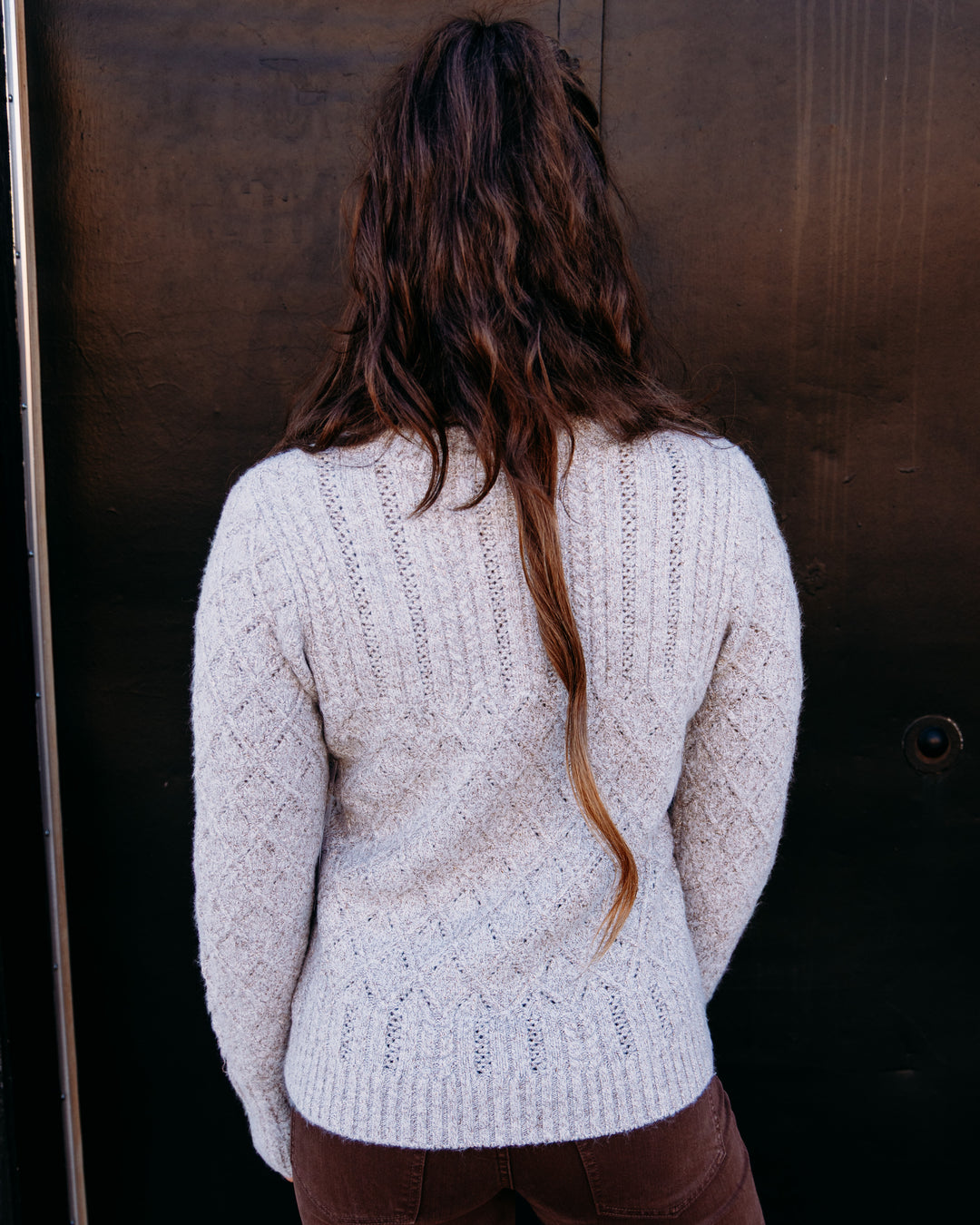 Tribal: Shimmer Crew Neck Sweater in Copper (3265O-8492-0238)