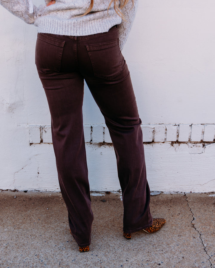Liverpool: Kennedy Comfort Waist Straight 32' Ins in Carob Brown