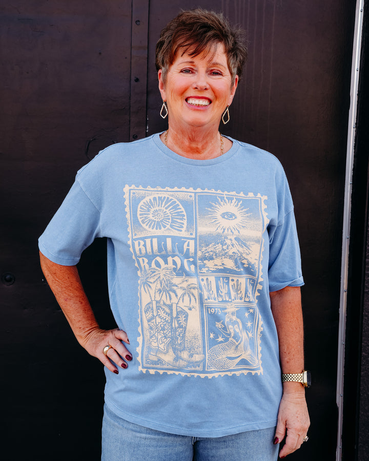 Billabong: Across Skies Short Sleeve Tee in Blue Horizon (BL000876W)