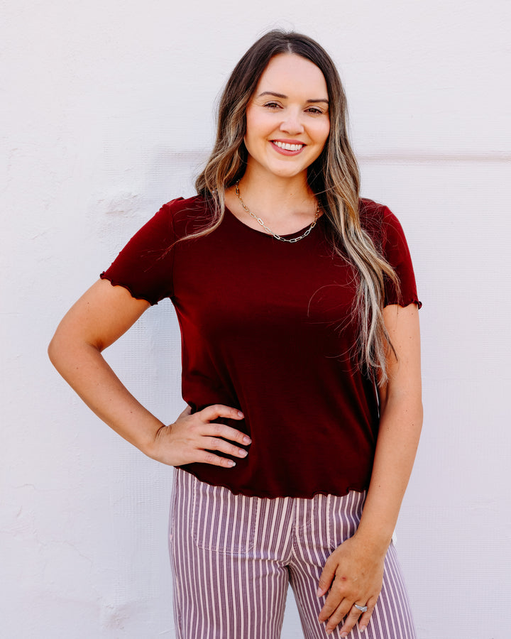 Another Love: Tati Top in Royal Garnet