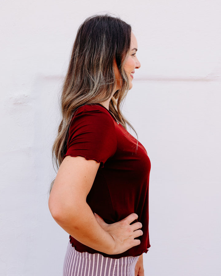 Another Love: Tati Top in Royal Garnet