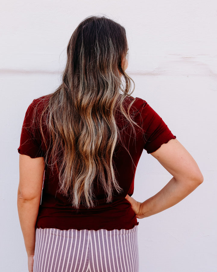 Another Love: Tati Top in Royal Garnet